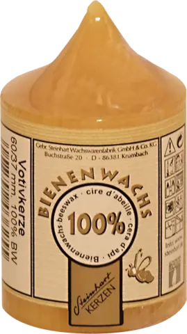 Votivkerze Bienenwachs Honig 55 x 37 mm von STEINHART