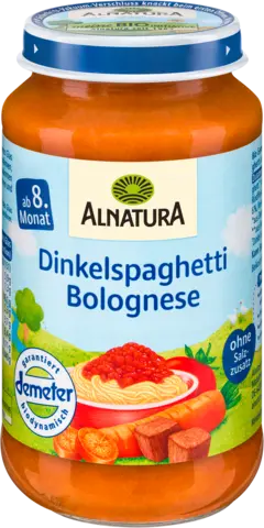 Demeter Dinkelspaghetti Bolognese ab 8. Monat von ALNATURA