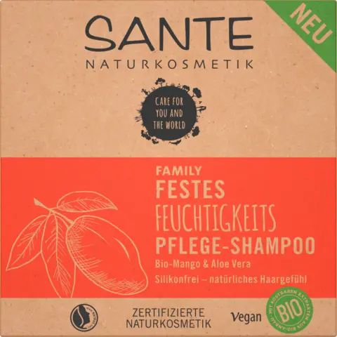 FAMILY festes Feuchtigkeits-Shampoo Bio-Mango & Aloe Vera von SANTE