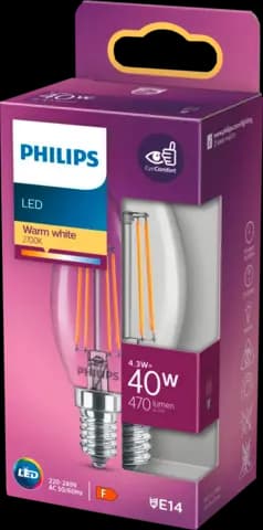 LED Glühbirne Kerzenform E14 40W von PHILIPS