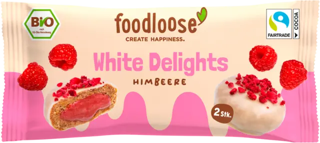 Bio White Delights Himbeere von FOODLOOSE