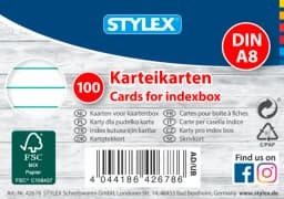 Karteikarte liniert A8 von STYLEX