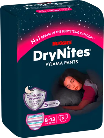 DryNites Pyjama Pants Teen Girls 8-15 Jahre von HUGGIES