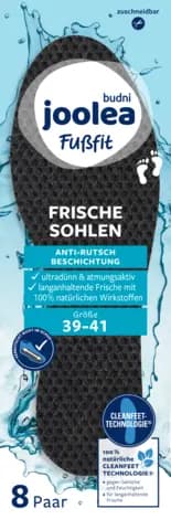Fußfit Frischesohlen schwarz von JOOLEA