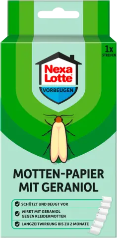 Motten-Papier mit Geraniol von NEXA LOTTE