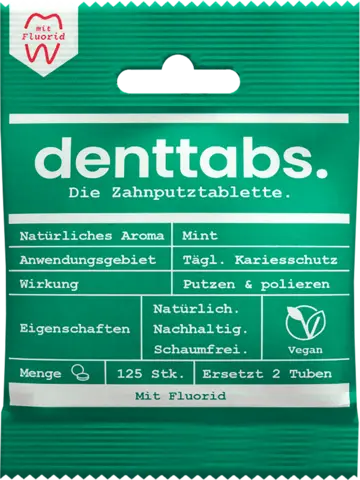 Zahnputztabletten von DENTTABS