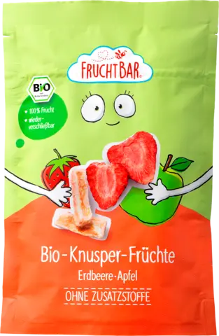 Bio Knusper-Früchte Erdbeere & Apfel von FRUCHTBAR