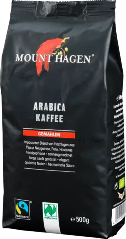 Bio Arabica Kaffee gemahlen von MOUNT HAGEN