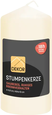 Stumpenkerze 50/100, creme von DEKOR
