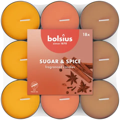 Duftteelichter Sugar & Spice von BOLSIUS