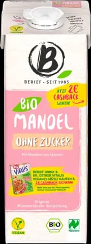 Mandel Drink ohne Zucker von BERIEF