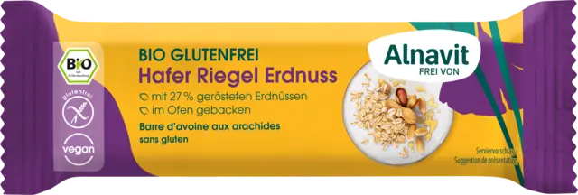 Bio Hafer Riegel Erdnuss von ALNAVIT