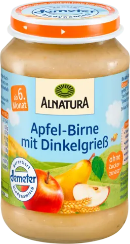 Demeter Apfel-Birne mit Dinkelgrieß ab 6. Monat von ALNATURA