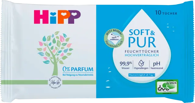 Babysanft Soft & Pur Feuchttücher Mini von HIPP