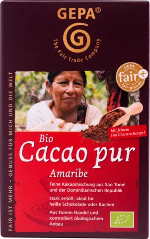 Bio Cacao Pur Amaribe Kakaopulver von GEPA