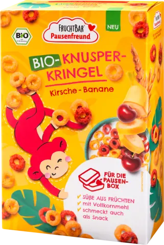 Bio Pausenfreund Knusper-Kringel Kirsche Banane von FRUCHTBAR