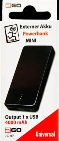 Powerbank Mini schwarz 4000 mAh von ACV