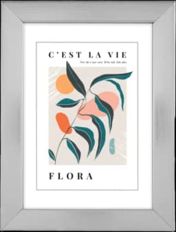 Bilderrahmen Flora Kunststoff silber 13 x 18 cm von HAMA
