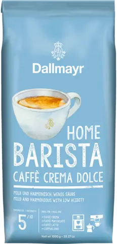 Home Barista Caffé Crema Dolce ganze Bohnen von DALLMAYR
