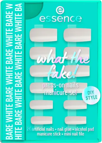 What the Fake Press-On Nails Bare White 04 von ESSENCE