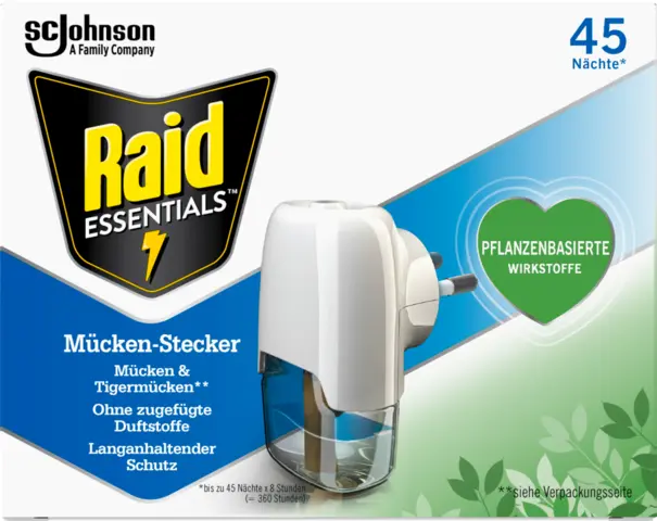 Essentials Mücken-Stecker 45 Nächte Original von RAID