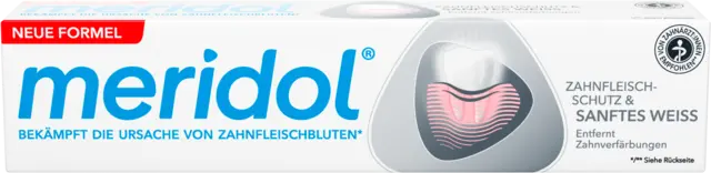 Sanftes weiß Zahnpasta von MERIDOL