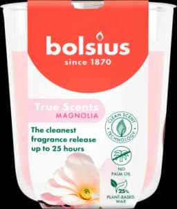 True Scents Duftkerze Magnolie rosa von BOLSIUS