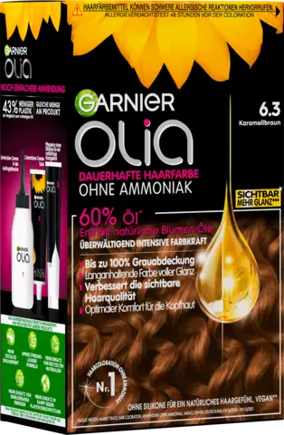 Olia Dauerhafte Haarfarbe 6.3 karamellbraun von GARNIER OLIA