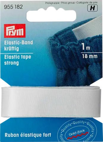 Elasticband kräftig weiss 18 mm/1 m von PRYM
