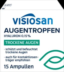Augentropfen mit Hyaluron von VISIOSAN