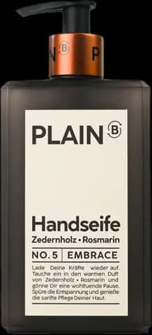 Handseife No.5 Embrace Zedernholz/Rosmarin von PLAIN B