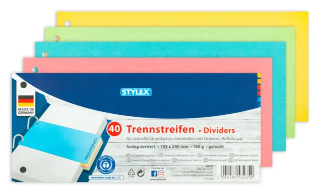 Trennstreifen bunt von STYLEX