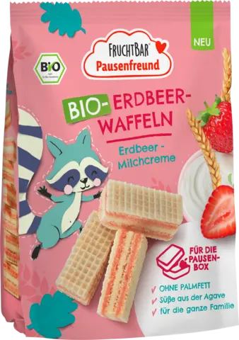 Bio Erdbeer-Waffeln von FRUCHTBAR