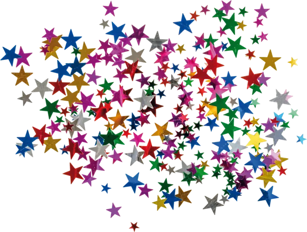 Deko-Konfetti Starburst bunt von TIB