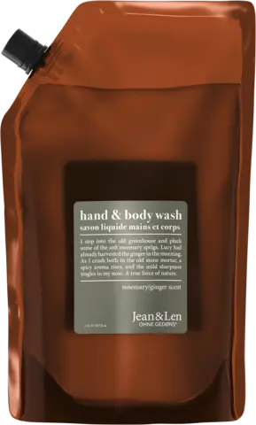 Hand & Body Wash Rosemary/Ginger Nachfüllpack von JEAN & LEN