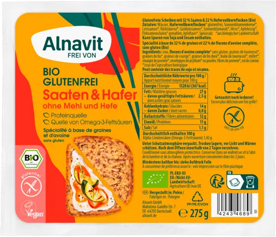 Bio Saatenbrot von ALNAVIT