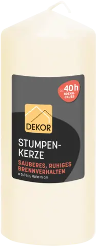 Stumpenkerze 60/150, creme von DEKOR
