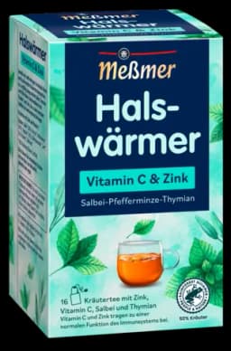 Halswärmer Kräutertee mit Zink, Vitamin C, Salbei und Thymian von MESSMER