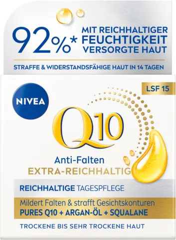 Q10 Anti-Falten Extra-Reichhaltige Tagespflege Trockene Haut LSF15 von NIVEA