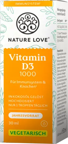 Vitamin D3 1000 von NATURE LOVE
