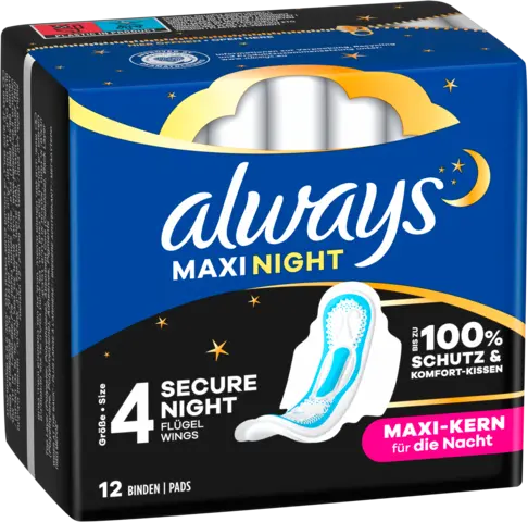 Maxi Night mit Flügeln Damenbinden von ALWAYS