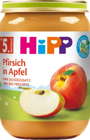 Bio Pfirsich in Apfel nach 5. Monat von HIPP