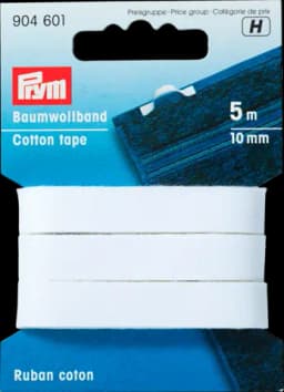 baumwollband 10 mm weiß 5m von PRYM