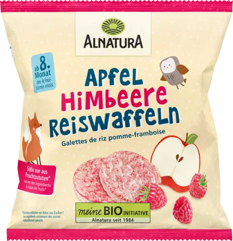 Bio Apfel Himbeere Reiswaffeln ab 8.Monat von ALNATURA
