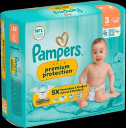Premium Protect Windeln Größe 3 von PAMPERS