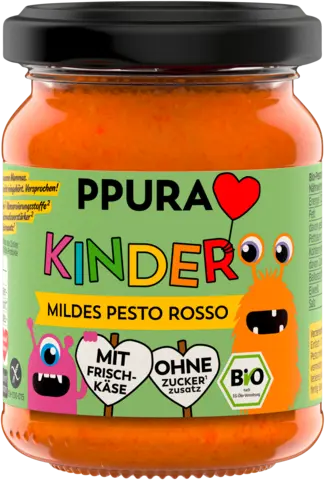 Bio Kinder Mildes Pesto Rosso von PPURA