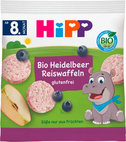 Bio Reiswaffeln Heidelbeer ab 8. Monat von HIPP