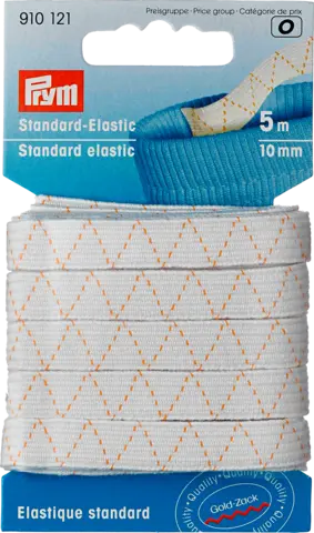 Standard-Elastic Gummilitze weiß 10 mm/5 m von PRYM