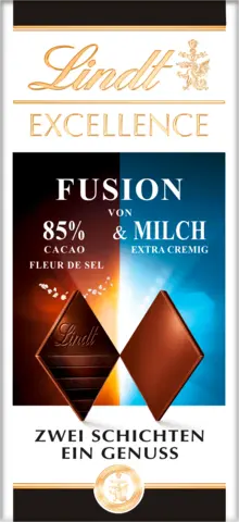Excellence Fusion von 85 % Kakao & Milch von LINDT