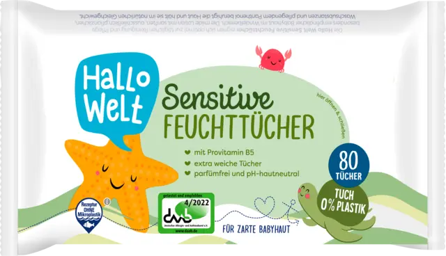 Feuchttücher Sensitive von HALLO WELT
